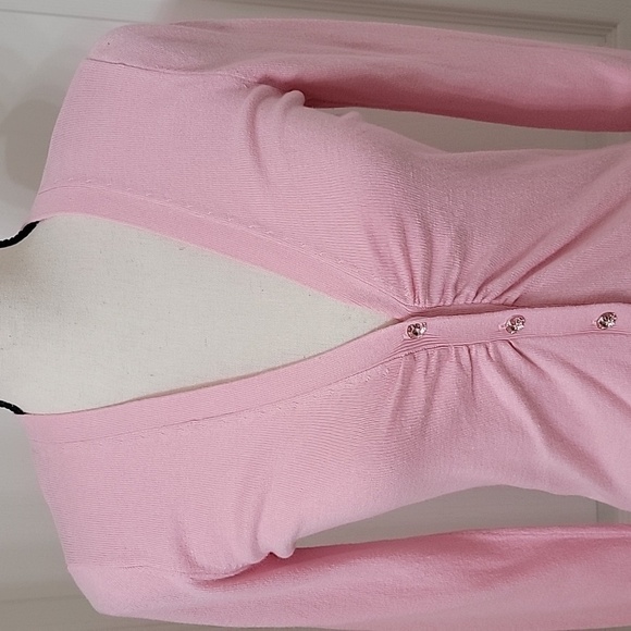 New York & Company Size XS Pink Button Front Cardigan, Excellent Used Condition - Picture 2 of 14